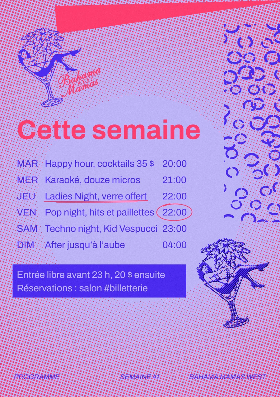 Programme de la semaine